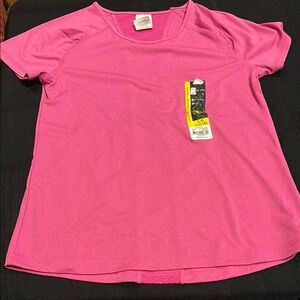 NWT Athletic Works girls electric Pink T-Shirt large 10/12